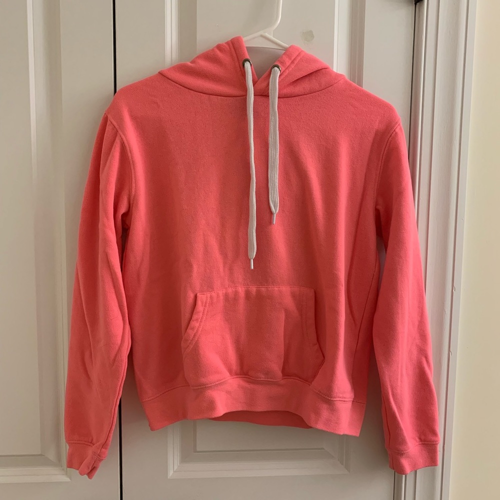 Bright pink cropped hoodie
